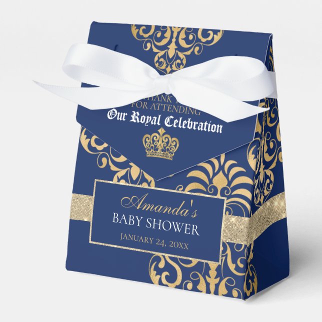 Royal Prince Baby Shower Favour Box (Front Side)