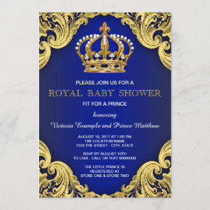Royal Prince Baby Shower Invitations