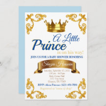 Royal Prince Baby Shower Invite
