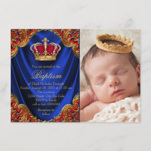 Royal Prince Baptism Invitations