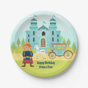 Royal Prince Boy Birthday Party Paper Plate