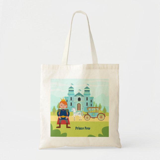 Royal Prince Boy Birthday Party Tote Bag (Front)