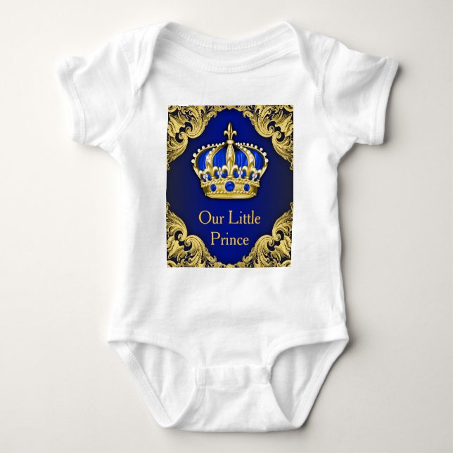 Royal Prince Crown Prince Baby Boy Bodysuit (Front)