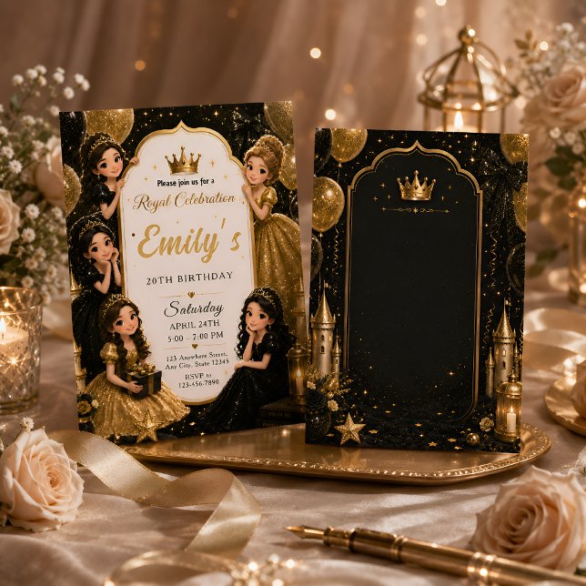 Royal Princess 20th Birthday Invitation (Creator Uploaded)
