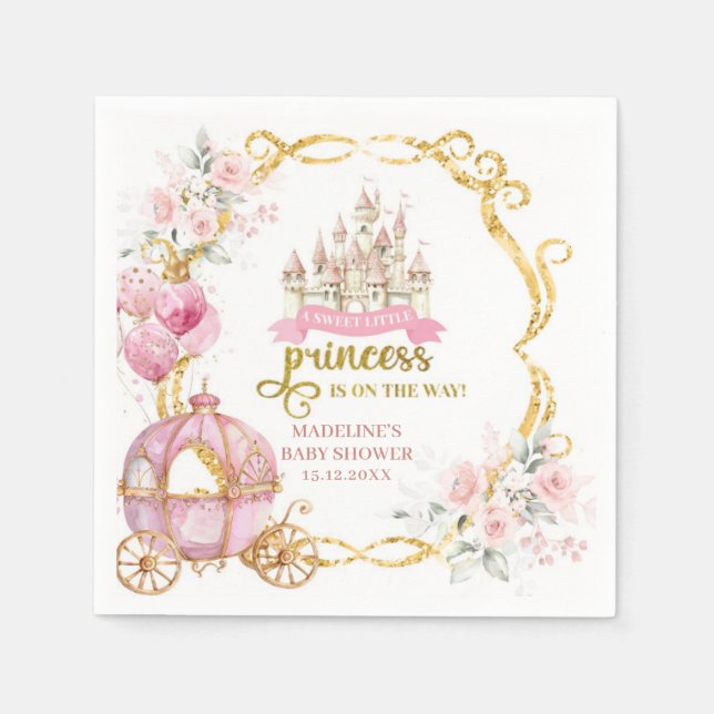 Royal Princess Baby Shower Paper Napkins (Front)