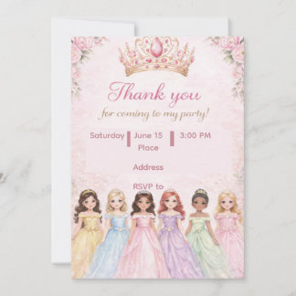 Royal Princess Birthday Invitations