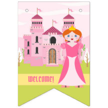 Royal Princess Birthday Party Bun Bunting Flags