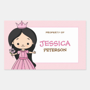 Royal Princess Book Label / Gift Tag Sticker