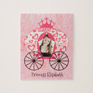 Royal princess carriage vintage personalised photo jigsaw puzzle