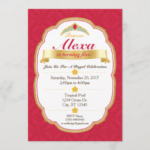 Royal Princess Celebration Party Invitation (5x7)