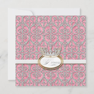 Royal Princess Crown Baby Girl Birth Announcement