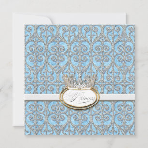 Royal Princess Crown Baby Girl Birth Announcement