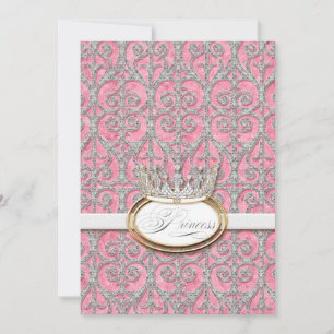 Royal Princess Crown Baby Shower Invitation