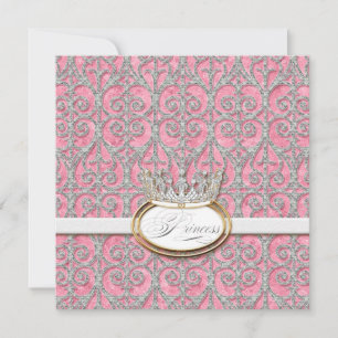 Royal Princess Crown Baby Shower Invitation