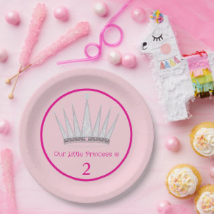 Royal Princess Crown Birthday Paper Plate