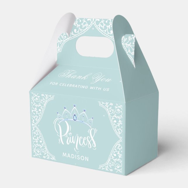 Royal Princess Party Blue Favour Box (Front Side)