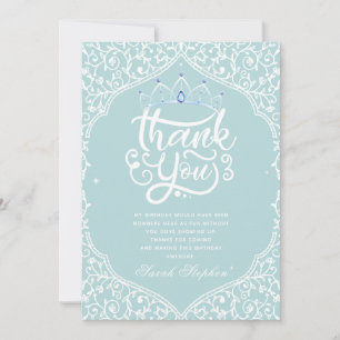 Royal Princess Party Thank You Card
