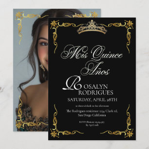 Royal Princess Quinceanera Photo Invitation