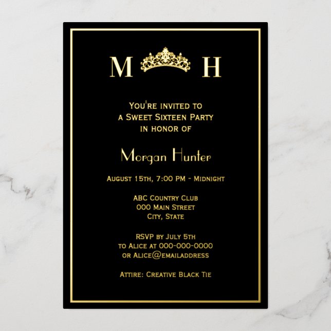 Royal Princess Tiara #3 Sweet Sixteen Foil Holiday (Front)