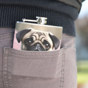 Royal Pug: The Princess Fairy of Enchanted Realms Hip Flask