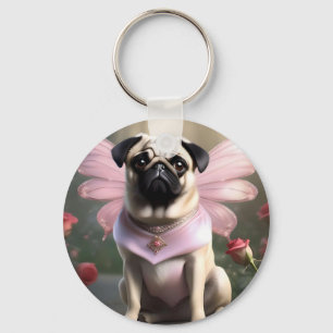 Royal Pug: The Princess Fairy of Enchanted Realms Key Ring