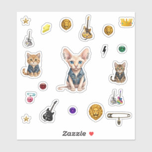 Royal  Punk-Cat Stickers