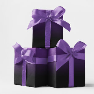 Royal Purple and Black Ombre Wrapping Paper