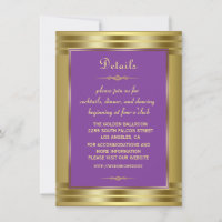 Royal Purple and Gold Baby Wedding Details