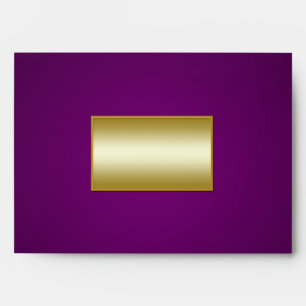 Royal Purple and Gold Envelope for 5x7 Sizes