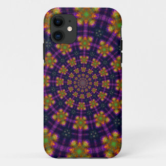 Royal Purple and Gold Kaleidoscope Pattern Case-Ma iPhone 11 Case