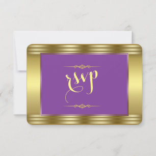 Royal Purple and Gold Wedding Wedding RSVP