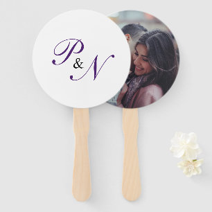 Royal Purple Classic Elegant Wedding Hand Fan