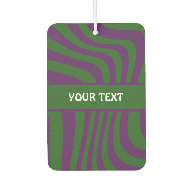 Royal Purple Colour with Custom Text Car Air Freshener (Front)