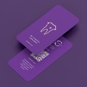 Royal Purple Cosmetic Dentist Dental Aesthetic Business Card