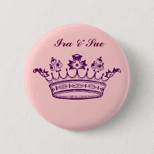 Royal Purple Crown 6 Cm Round Badge