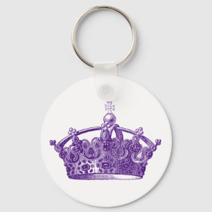 Royal Purple Crown Key Ring