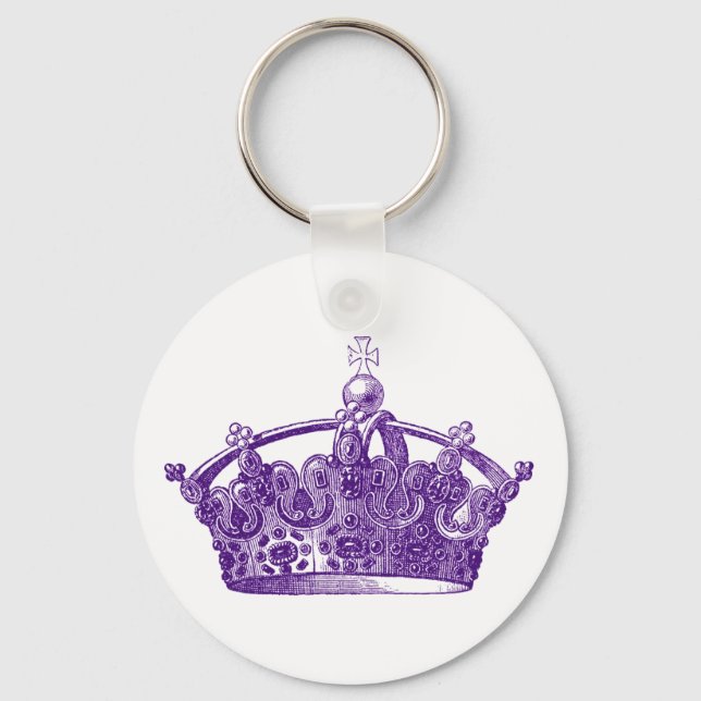 Royal Purple Crown Key Ring (Front)