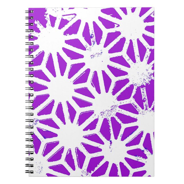 Royal purple geometric pattern notebook (Front)