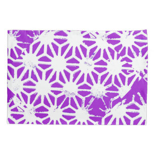 Royal purple geometric pattern pillowcase