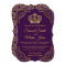 Royal Purple Gold Ornate Crown Wedding Invitation