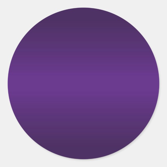 Royal Purple Gradient Blank Classic Round Sticker (Front)