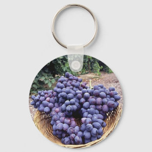 Royal Purple Grapes Key Ring
