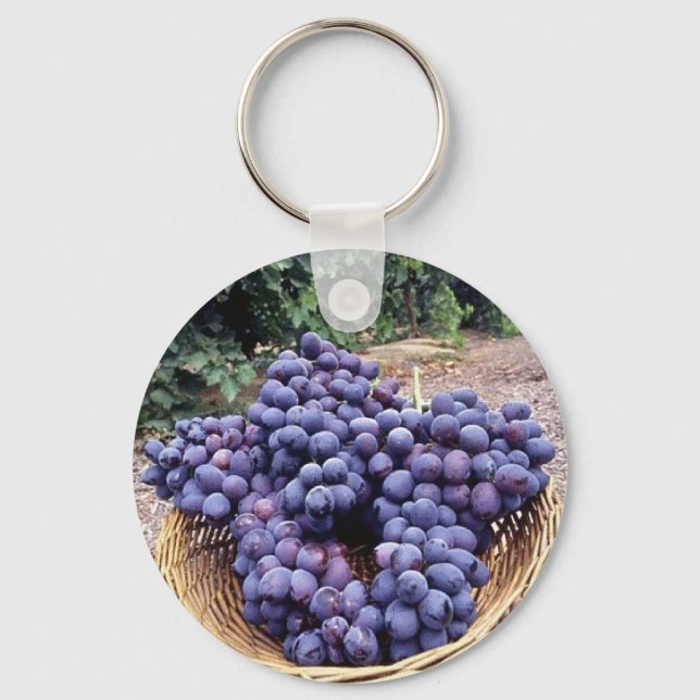 Royal Purple Grapes Key Ring (Front)