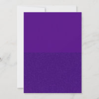 Royal Purple Half‑Glitter Flat Save The Date Card