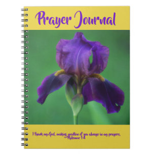 Royal Purple Iris Prayer Journal