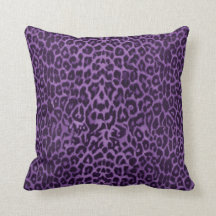 Royal :Purple Leopard Throw Pillow