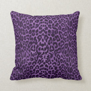 Royal :Purple Leopard Throw Pillow