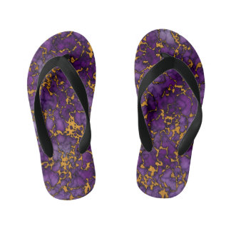 Royal Purple Marble Pair of Flip Flops