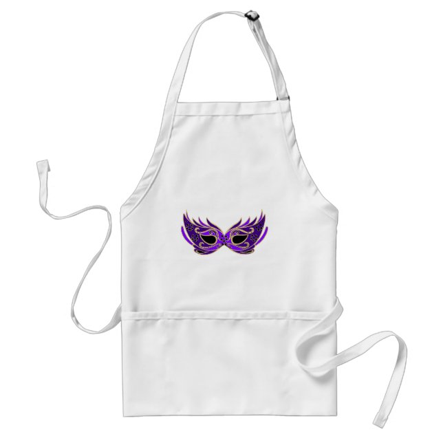 Royal purple masquerade mask standard apron (Front)