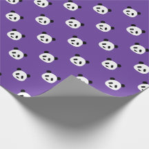 Royal Purple - Minimalist Panda Pattern